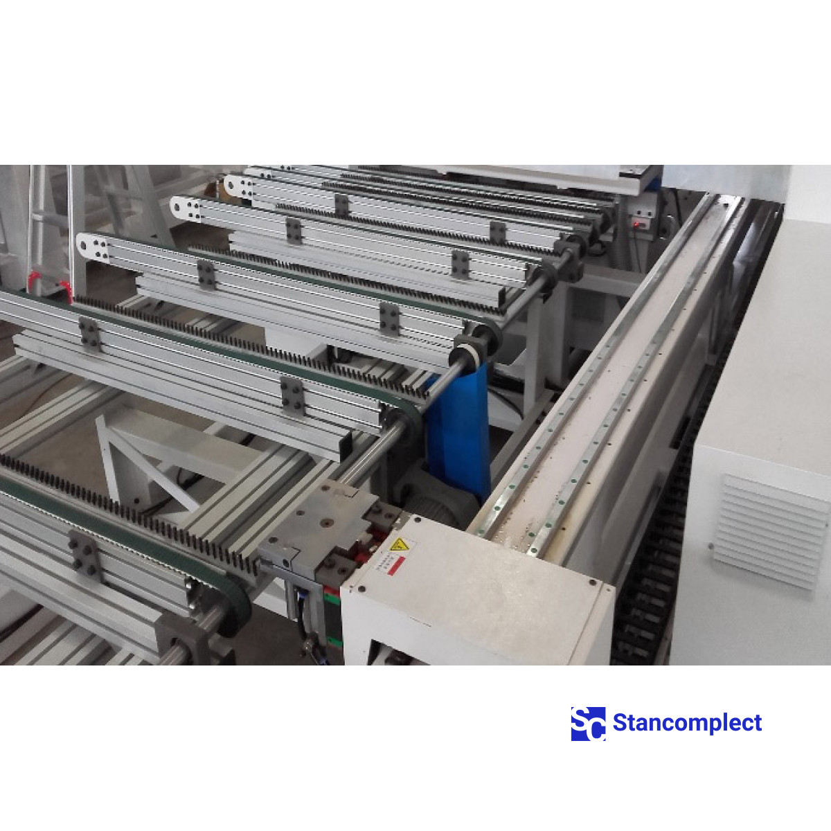 CNC Drilling Center KD-612NHS with three drilling groups (2 top + 1 bottom + milling + grooving saw)